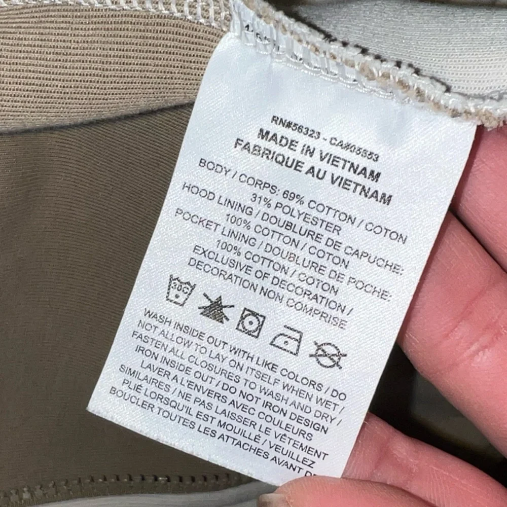 Nike Sportswear Tech Fleece Tan White Active Zip Up Hooded Jacket Size Youth XL - Picture 12 of 13